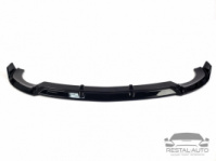 Накладка на передний бампер сплитер губа Mercedes C-Class W205 2014-2020год Черный Глянец