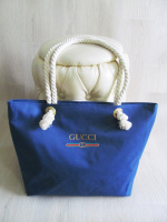 Сумка пляжная, городская реплика Гуччи синий