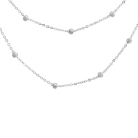 Серебряное колье CatalogSilver с без камней, вес изделия 3,52 гр (2145776) 400450 размер