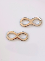 Коннектор «бесконечность». Размер - 22×10мм. Цвет - серебро. Цена указана за 1 шт.