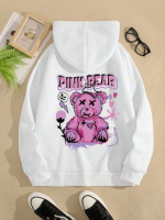 Худі біле з ДТФ на флісі (оверсайз) | 78-392