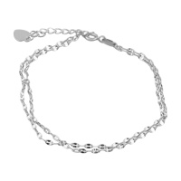 Серебряный браслет CatalogSilver с без камней, вес изделия 1,57 гр (2095002) 1720 размер