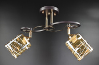 Люстра потолочная на 2 лампочки 26067 Коричневый 33х16х45 см.