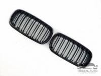 Ноздри на BMW X5 F15 / X6 F16 Черные Глянцевые ( Двойные M-Look )