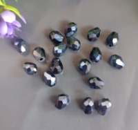 Хрустальные бусины*капля*. Размер 6*8мм. Цвет гематитовый. Цена указана за 1 шт