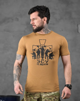 Хлопкова мілітарі футболка зсу кайот ДЛ6349