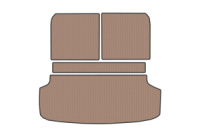 Резиновый Коврик в Багажник V2 (Бежевый) для KIA EV9