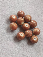 Бусины керамика/ 8 мм/ цена за 1 шт/ коричневый мраморный