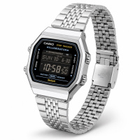 Чоловічий годинник Casio ABL-100WE-1B з Bluetooth та крокоміром, сріблястий браслет