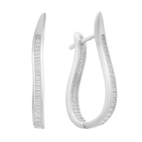 Серебряные серьги CatalogSilver с фианитами (2192008)