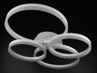 Люстра светодиодная потолочная LED светильник для квартиры на потолок лэд с пультом 27049 Белый 11х63х83 см.