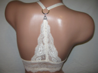 Стильний бюстгальтер Biweier з мереживом чашка В на м'якому поролоні бежевий