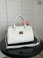 Біла - шикарна, елегантна та функціональна сумка-бочонок на блискавці (0570)