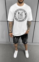 Футболка біла з мерчем | 58-024