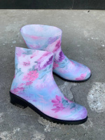 Женские резиновые сапоги Цветы на голубом 39