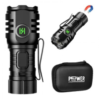 Ручной Мини-фонарик аккумуляторный F40-4XPG с чехлом и магнитом