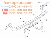 Тягово-сцепное устройство (фаркоп) Citroen C3 (hatchback) (2010-2016)