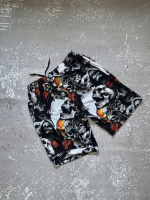 Шорти чорні з принтом - 44-053