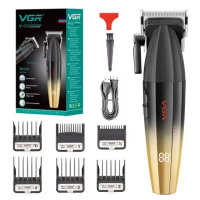 Машинка для стрижки волос аккумуляторная Professional Turbo с разными насадками VGR V-003. Цвет: желтый