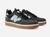 Демісезонні кеди New Balance з натуральної замші колір хакі