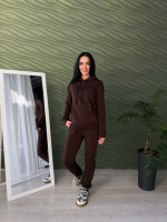 Теплий спортивний костюм «Whisper» оптом | Батал 50-52, Шоколадний