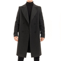 Пальто осіннє колір темно-сірий