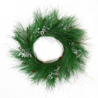 Венок искусственный рождественский YES Снеговичок 903878 15 см зеленый