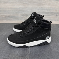 Черевики зимові шкіряні чорні Mountain  набивна шерсть