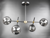 Люстра потолочная на 4 лампочки 2007/4 Черный 55х45х80 см.