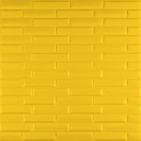3D панель самоклеющаяся кладка 700х770х7мм Желтая (037) SW-00000302