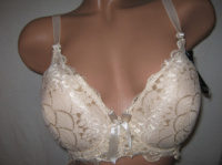 Бюстгальтер YYG мережевний на поролоні чашка С бежевий