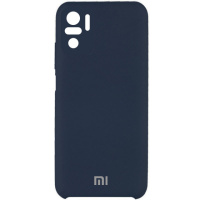 Чохол Silicone Cover Full Camera (AAA) для Xiaomi Redmi Note 10 / Note 10s (Синій / Midnight blue) - купити в SmartEra.ua