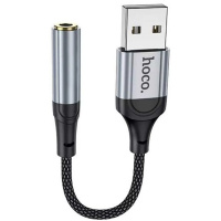 Адаптер Hoco LS36 USB-A to 3.5mm Black (Код товару:35816)