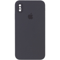 Чохол Silicone Case Square Full Camera Protective (AA) Для Apple iPhone XS Max ( Сірий / Dark Gray) - купити в SmartEra.ua