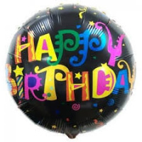 Фольгированный круг («таблетка») 45 см (18 дюймов) с гелием HAPPY BIRTHDAY