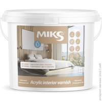 Acrylic interior varnish Miks (Мікс аква) інтер'єрний акриловий лак, глянець 0,75кг