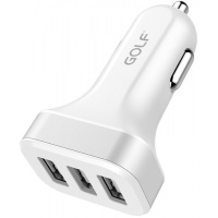 Автомобільний зарядний пристрій GOLF GF-C12 Car charger 3USB 2.1A