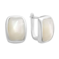 Серебряные серьги CatalogSilver с натуральным перламутром (60002187)