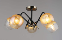 Потолочная Люстра SVLIGHT на 5 лампочек 1684/5 бронза+черный