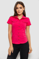 Сорочка жіноча однотонна, колір рожевий, 230R068-1