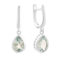 Серебряные серьги CatalogSilver с натуральным топазом 4.358ct (2166184)