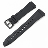 Ремінець для Casio AW-80 Black BK силіконовий чорний (1051-1386) — аксесуари Casio