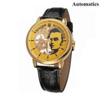 Чоловічий механічний годинник Awarder 022 Gold-Black Automatics Вільний бо Українець з автопідзаводом
