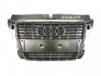 Решетка радиатора Audi A3 2008-2012 год Серая с хромом (в стиле S-Line)