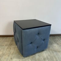 Пуф-трансформер 5в1 Остин-1 со столиком велюр серый/черный 7-5-9003