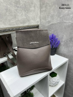 Сумка-рюкзак. Натуральна замша. Капучино — великий рюкзак-трансформер під клапаном — школа, інститут (2031)