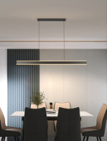 Люстра светодиодная подвесная LED светильник для квартиры на потолок лэд 27348 Черный 15-120х6х100 см.