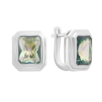 Серебряные серьги CatalogSilver с мистик топазом 4.563ct (2190264)