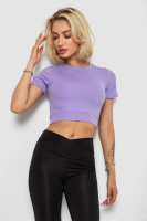 Футболка - топ жіноча в рубчик, колір бузковий, 238R58210