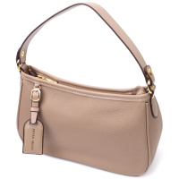 Женская сумка с двумя съемными ручками из натуральной кожи Vintage 22632 Бежева